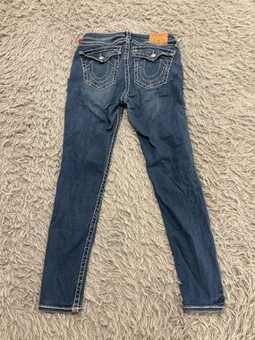 True Religion Women’s Curvy Skinny Super T Flap Pockets Jeans Size 30 Denim Y2K